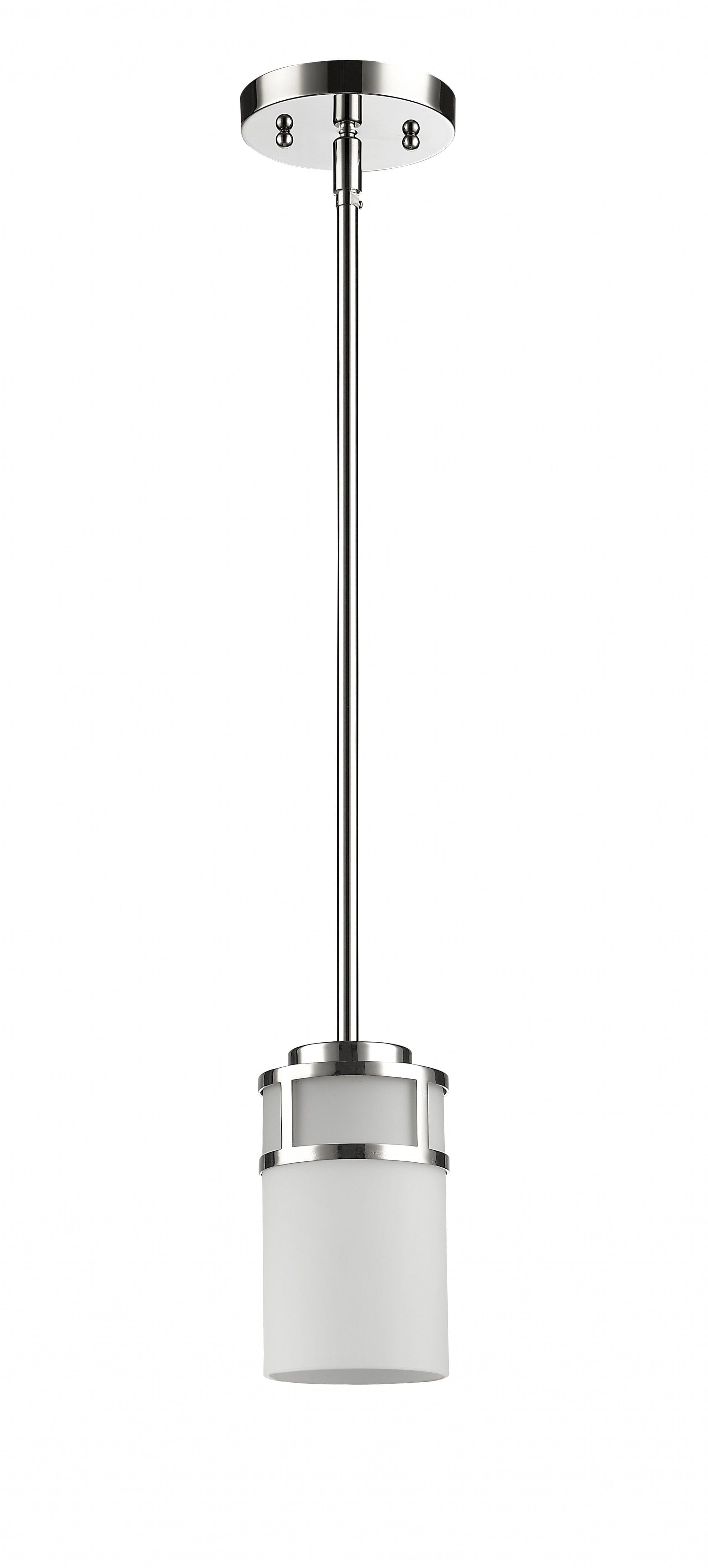 Silver Minimalist Cylindrical Hanging Light - Homeroots