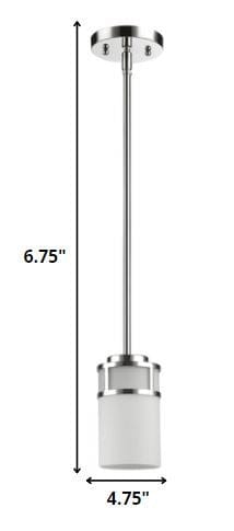 Silver Minimalist Cylindrical Hanging Light - Homeroots