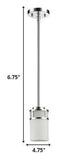 Silver Minimalist Cylindrical Hanging Light - Homeroots - Flyclothing LLC
