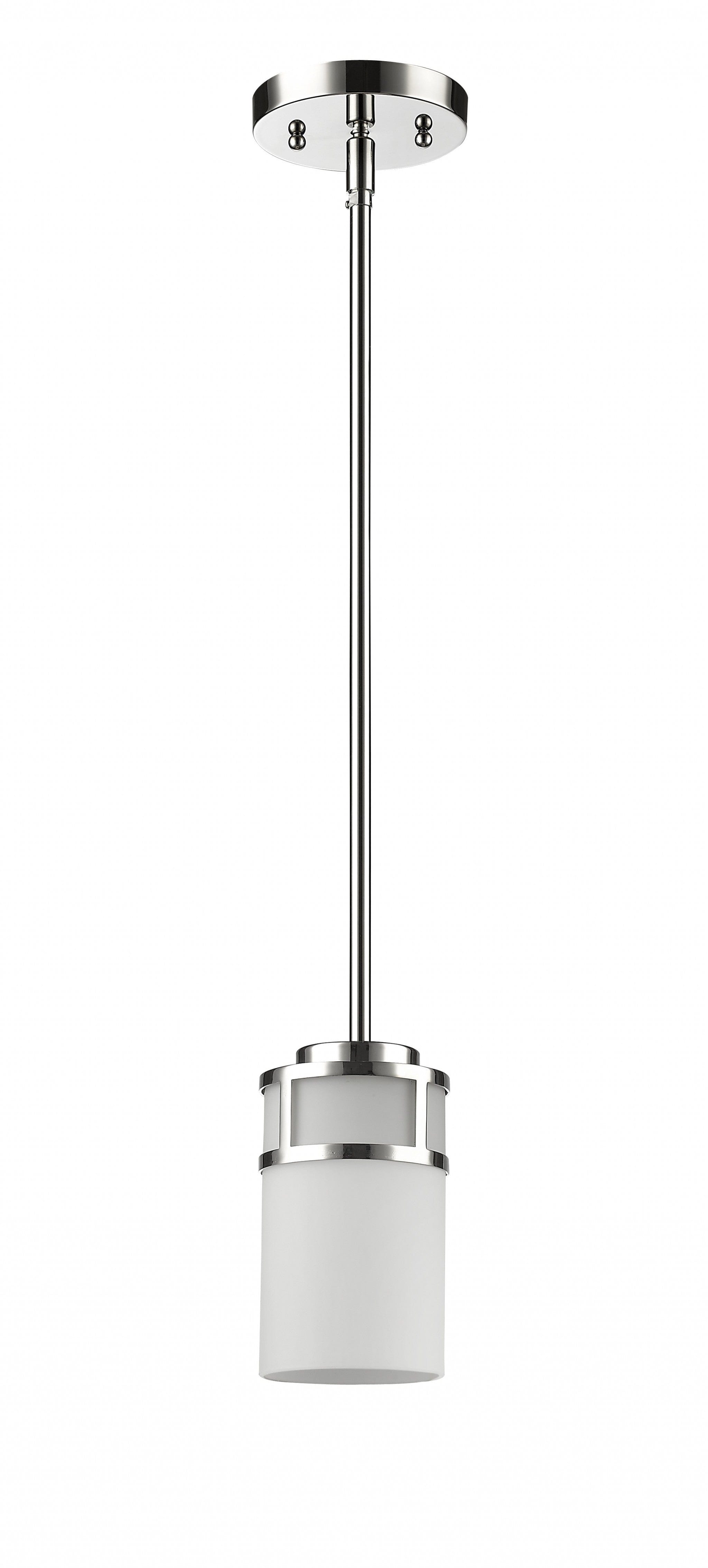 Silver Minimalist Cylindrical Hanging Light - Homeroots