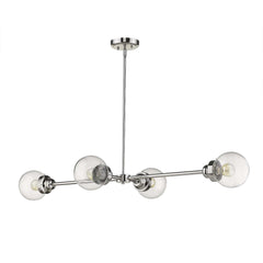 Portsmith 4-Light Polished Nickel Island Pendant - Homeroots