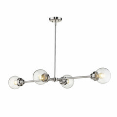 Portsmith 4-Light Polished Nickel Island Pendant - Homeroots