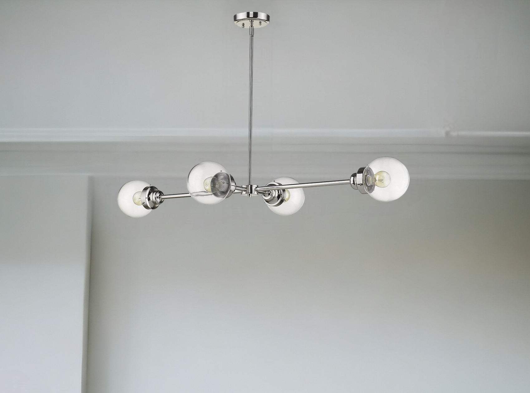 Portsmith 4-Light Polished Nickel Island Pendant - Homeroots - Flyclothing LLC