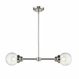 Portsmith 2-Light Polished Nickel Island Pendant - Homeroots