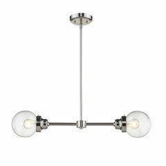 Portsmith 2-Light Polished Nickel Island Pendant - Homeroots