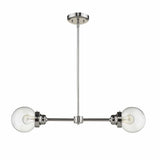 Portsmith 2-Light Polished Nickel Island Pendant - Homeroots