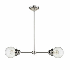 Portsmith 2-Light Polished Nickel Island Pendant - Homeroots