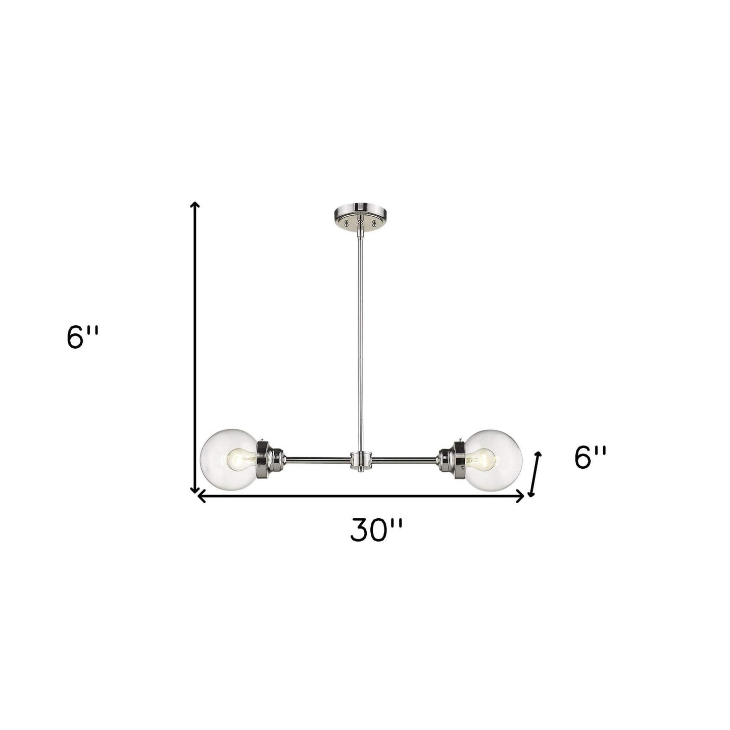 Portsmith 2-Light Polished Nickel Island Pendant - Homeroots - Flyclothing LLC