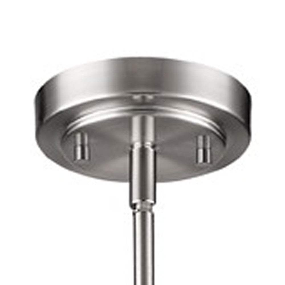 Silver Hanging Light with Frosted Glass Shade - Homeroots - Flyclothing LLC