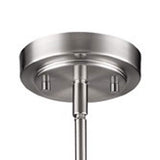 Silver Hanging Light with Frosted Glass Shade - Homeroots - Flyclothing LLC