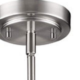 Silver Hanging Light with Frosted Glass Shade - Homeroots - Flyclothing LLC