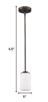 Bronze Frosted Glass Hanging Light - Homeroots - Flyclothing LLC