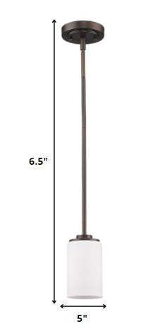 Bronze Frosted Glass Hanging Light - Homeroots - Flyclothing LLC
