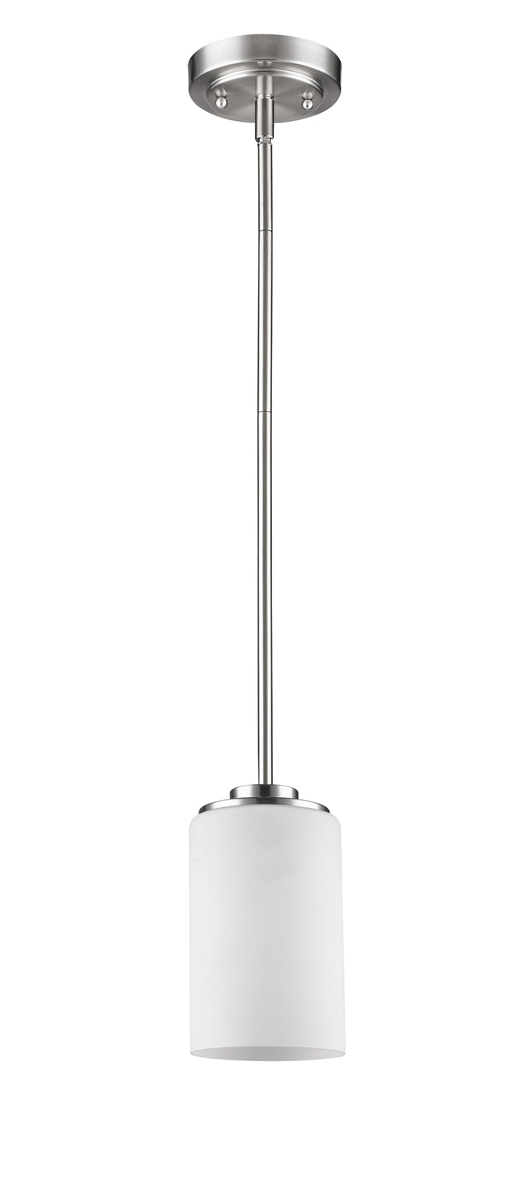 Silver Frosted Glass Hanging Light - Homeroots