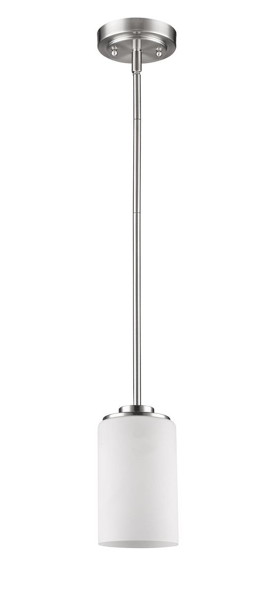 Silver Frosted Glass Hanging Light - Homeroots