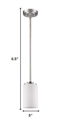 Silver Frosted Glass Hanging Light - Homeroots - Flyclothing LLC