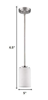 Silver Frosted Glass Hanging Light - Homeroots - Flyclothing LLC