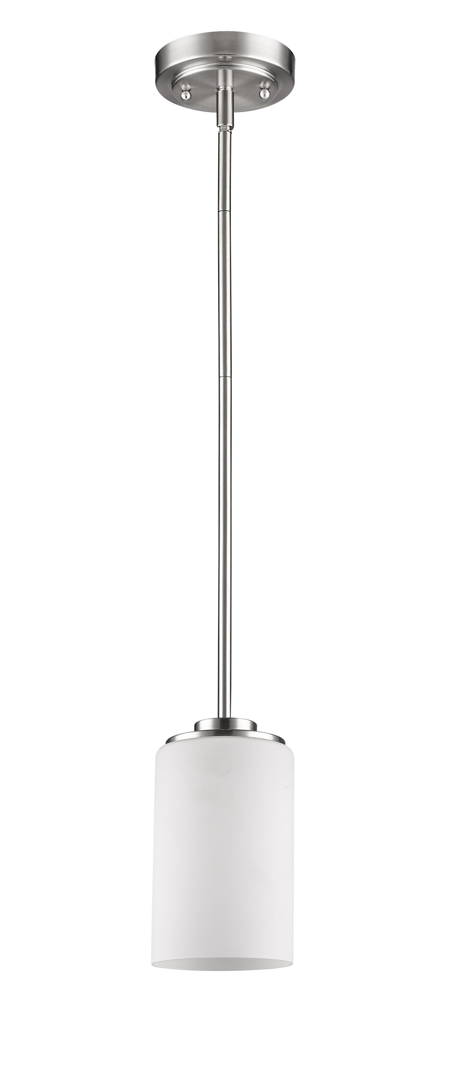 Silver Frosted Glass Hanging Light - Homeroots