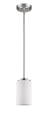 Silver Frosted Glass Hanging Light - Homeroots