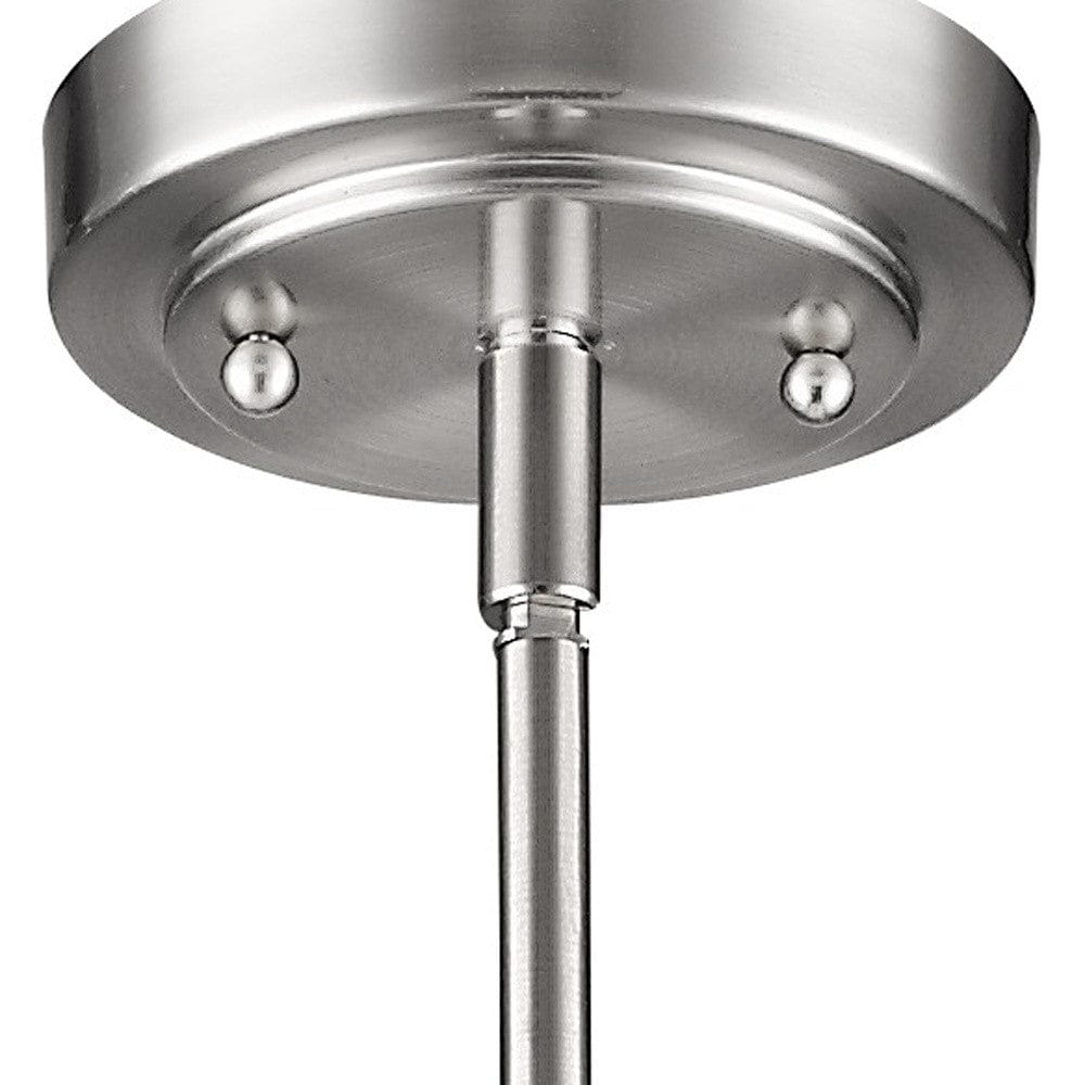 Silver Frosted Glass Hanging Light - Homeroots