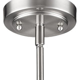 Silver Frosted Glass Hanging Light - Homeroots