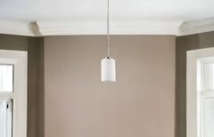Silver Frosted Glass Hanging Light - Homeroots
