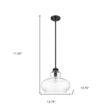 Torrel 1-Light Matte Black Pendant - Homeroots - Flyclothing LLC