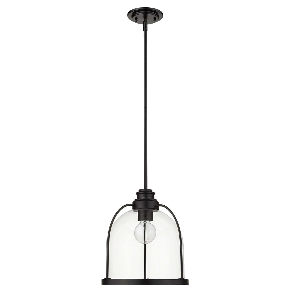 Stanton 1-Light Matte Black Pendant - Homeroots
