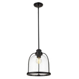 Stanton 1-Light Matte Black Pendant - Homeroots