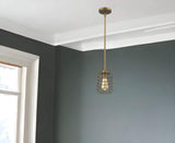 Brushed Gold Metal Cage Hanging Light - Homeroots - Flyclothing LLC