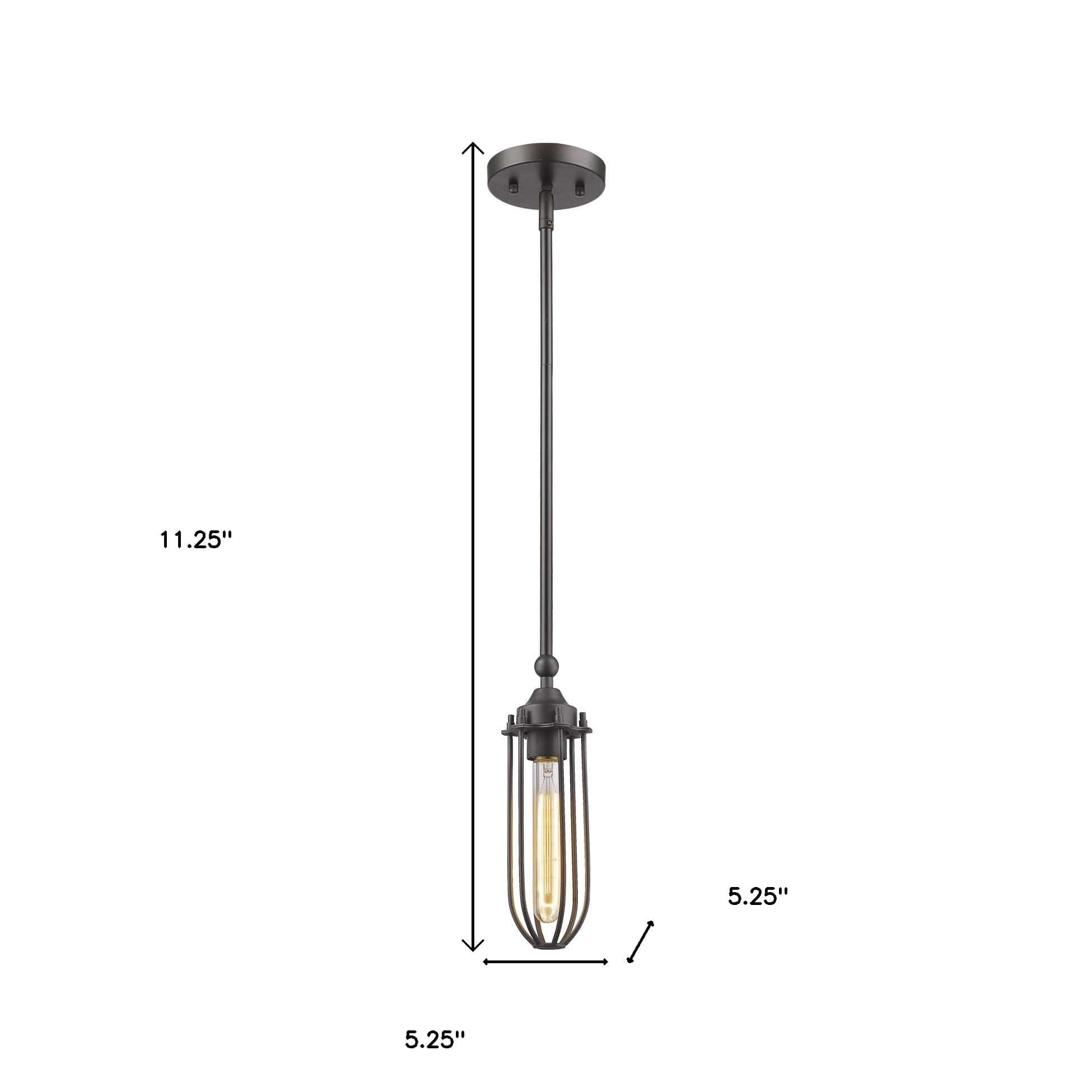 Modern Bronze Mini Pendant Hanging Light - Homeroots