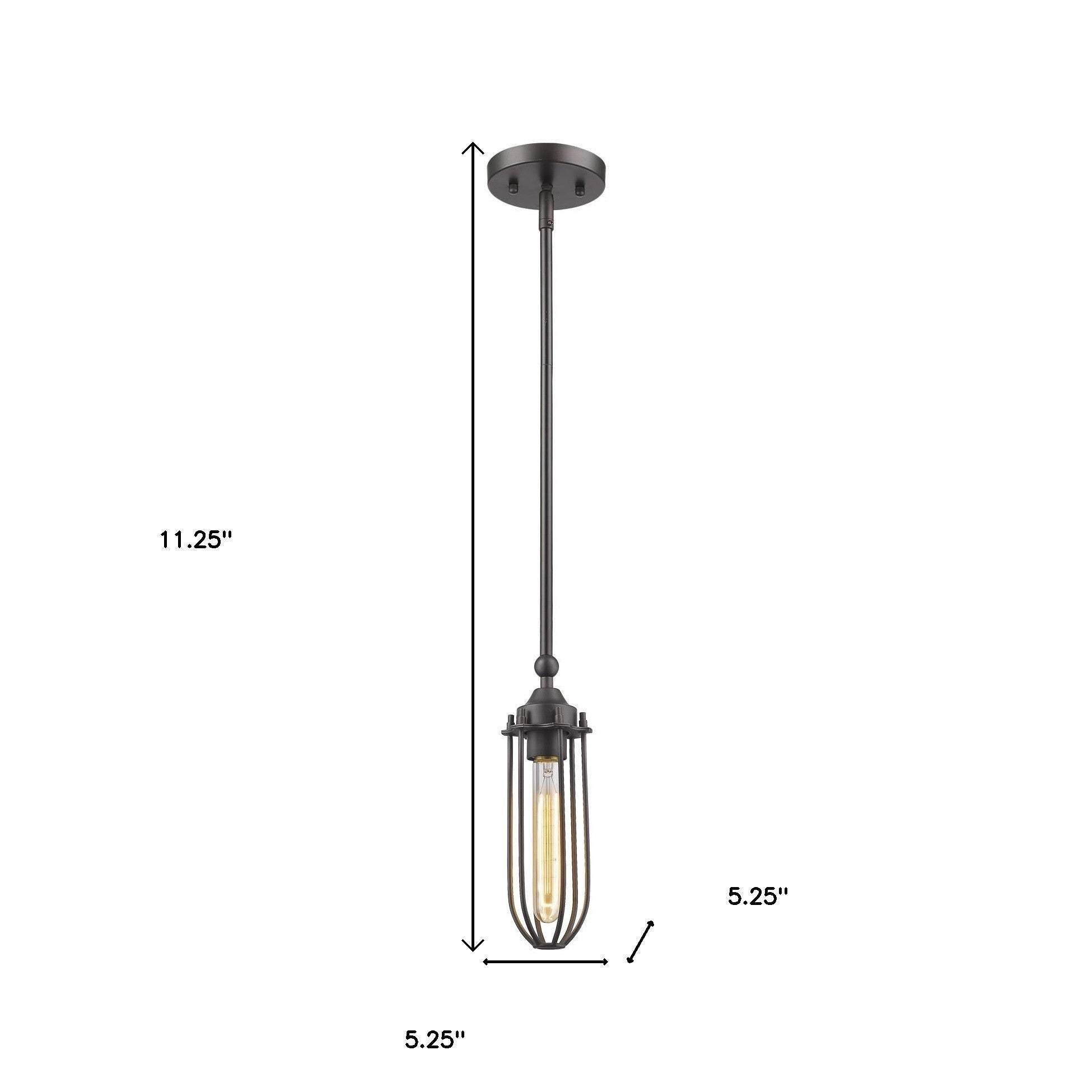 Modern Bronze Mini Pendant Hanging Light - Homeroots - Flyclothing LLC