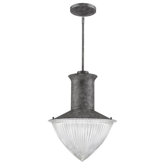 Skylar 1-Light Ash Pendant With Halophane Glass Shade - Homeroots