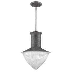 Skylar 1-Light Ash Pendant With Halophane Glass Shade - Homeroots