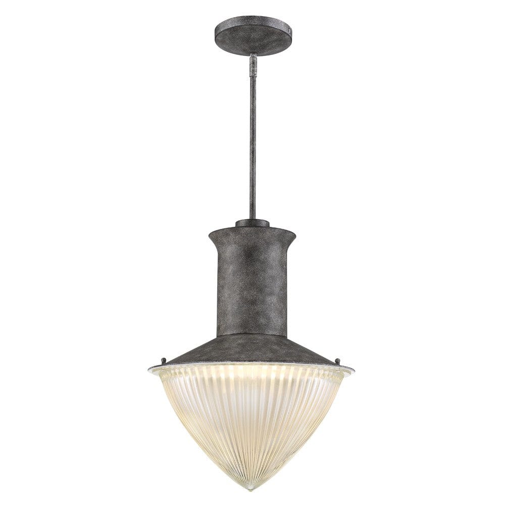 Skylar 1-Light Ash Pendant With Halophane Glass Shade - Homeroots