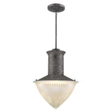 Skylar 1-Light Ash Pendant With Halophane Glass Shade - Homeroots