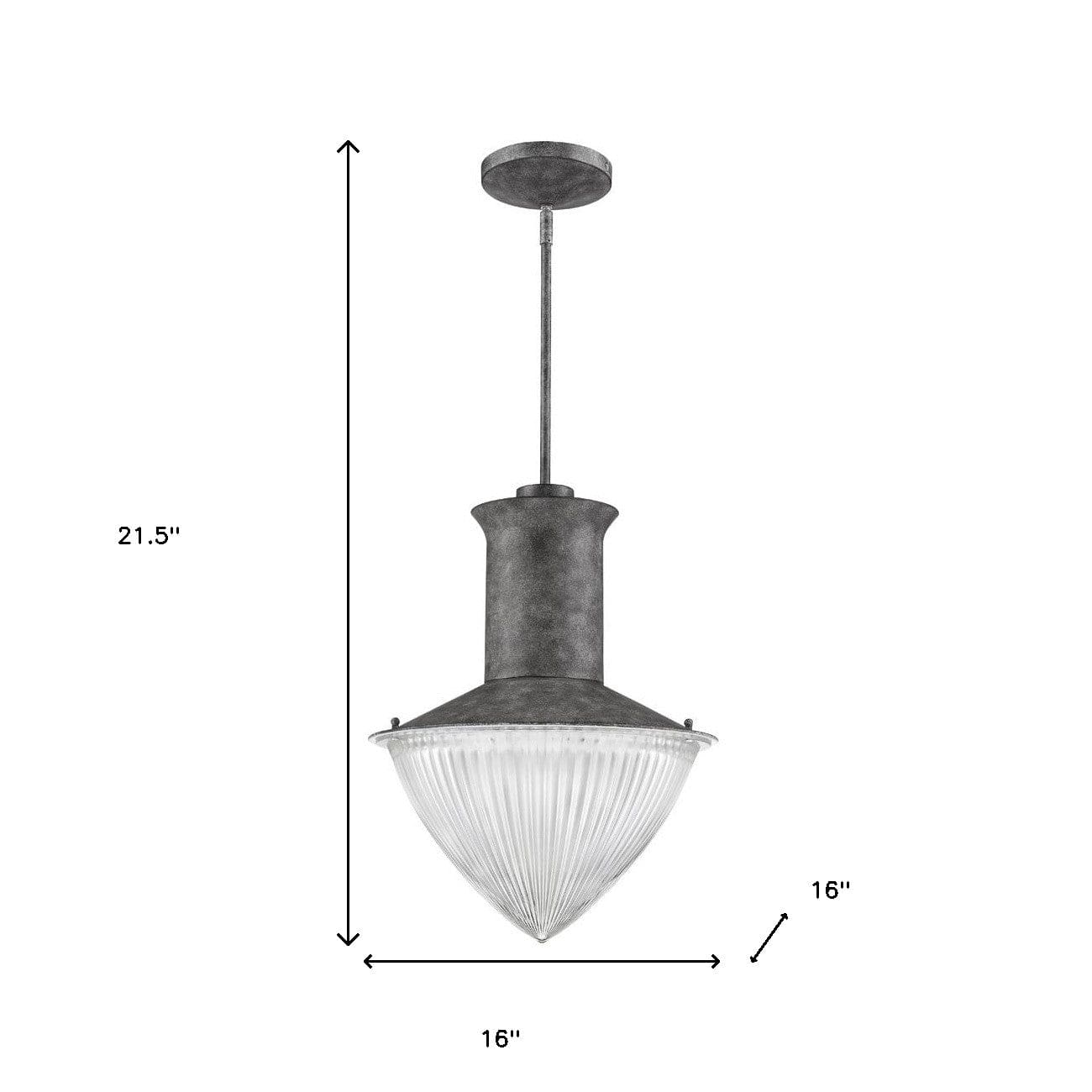 Skylar 1-Light Ash Pendant With Halophane Glass Shade - Homeroots