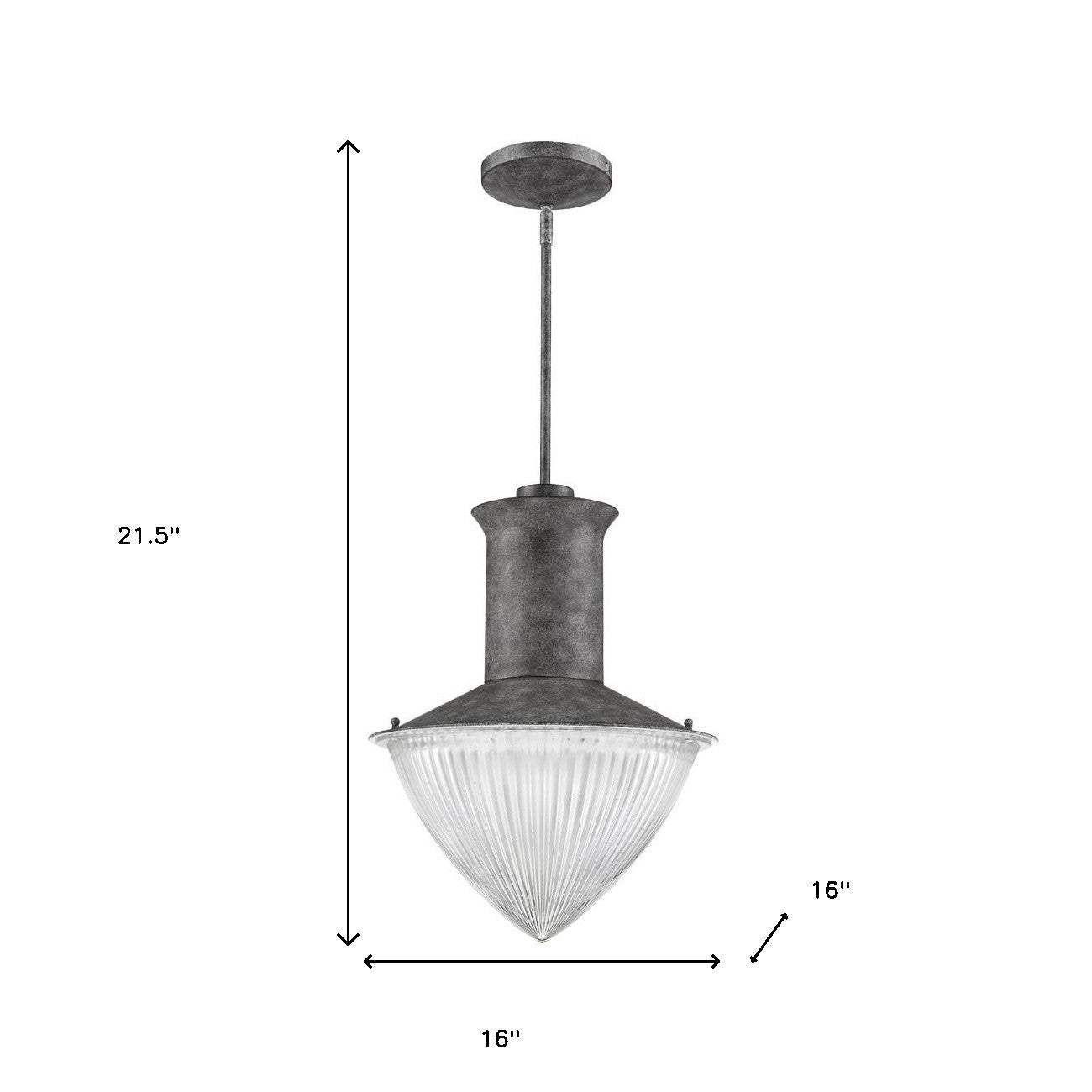Skylar 1-Light Ash Pendant With Halophane Glass Shade - Homeroots - Flyclothing LLC