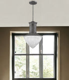 Skylar 1-Light Ash Pendant With Halophane Glass Shade - Homeroots