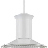 Skylar 1-Light White Pendant With Halophane Glass Shade - Homeroots - Flyclothing LLC