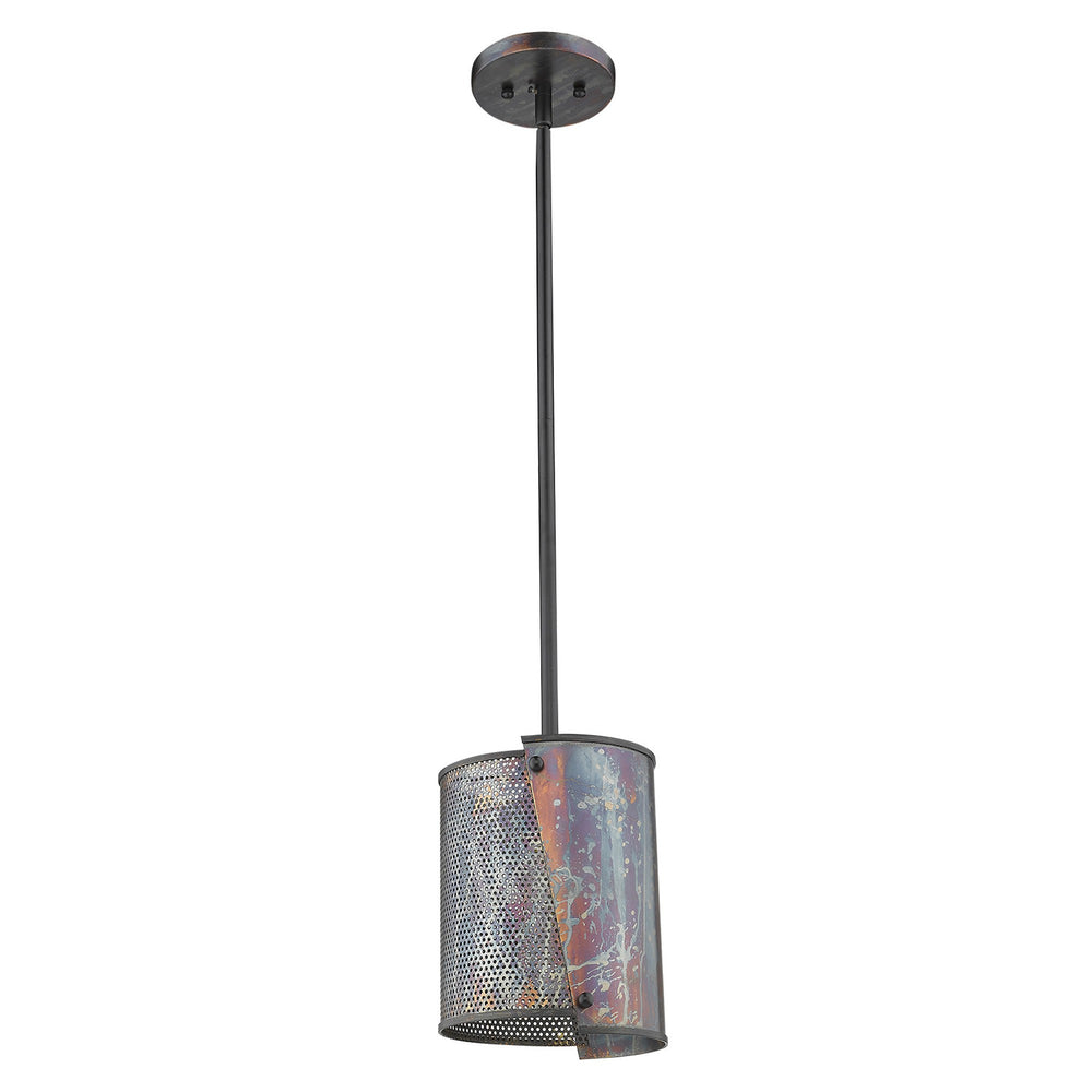Ryker 1-Light Bronze Patina Pendant - Homeroots