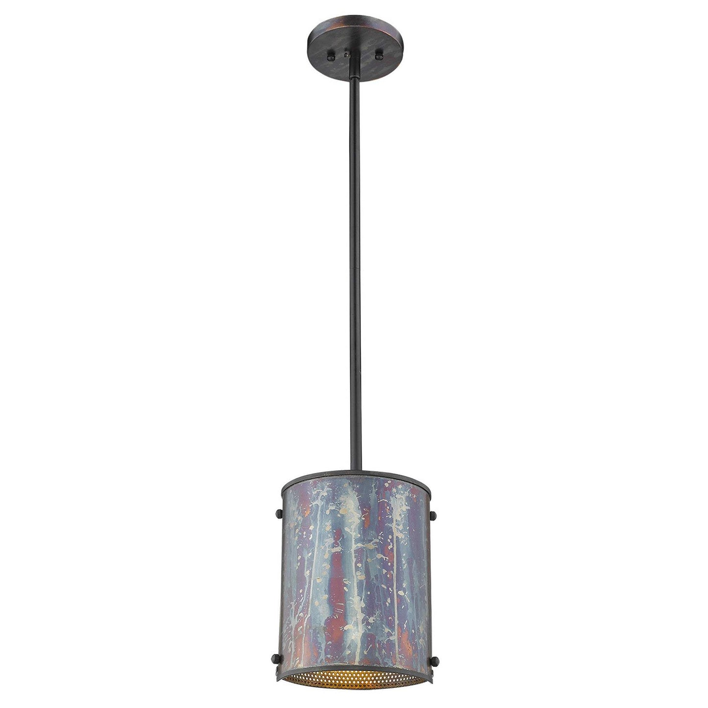 Ryker 1-Light Bronze Patina Pendant - Homeroots - Flyclothing LLC