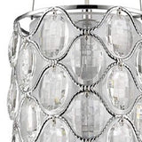 Isabella 1-Light Polished Nickel Drum Pendant With Crystal Accents - Homeroots - Flyclothing LLC