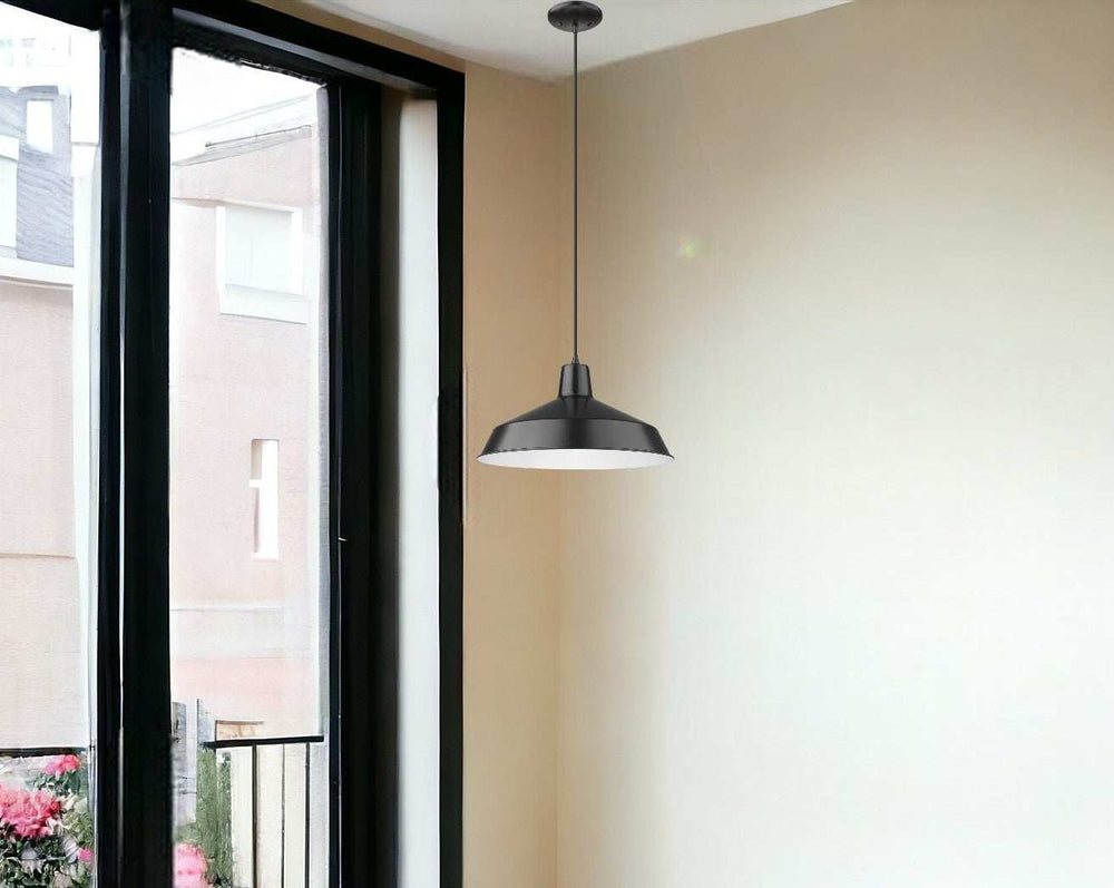 Industrial Matte Black Hanging Light - Homeroots - Flyclothing LLC