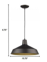 Industrial Brushed Bronze Hanging Light - Homeroots - Flyclothing LLC