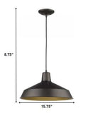 Industrial Brushed Bronze Hanging Light - Homeroots - Flyclothing LLC