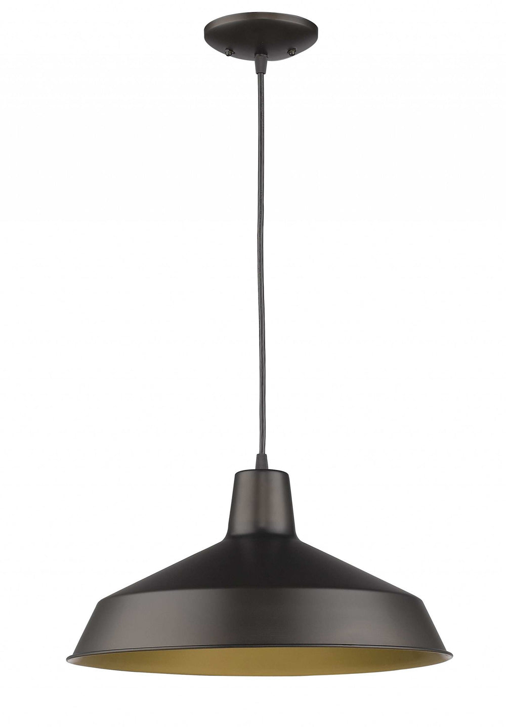 Industrial Brushed Bronze Hanging Light - Homeroots - Flyclothing LLC