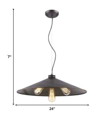 Alcove 4-Light Oil-Rubbed Bronze Pendant With Raw Brass Interior Shade - Homeroots - Flyclothing LLC