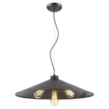 Alcove 4-Light Oil-Rubbed Bronze Pendant With Raw Brass Interior Shade - Homeroots - Flyclothing LLC