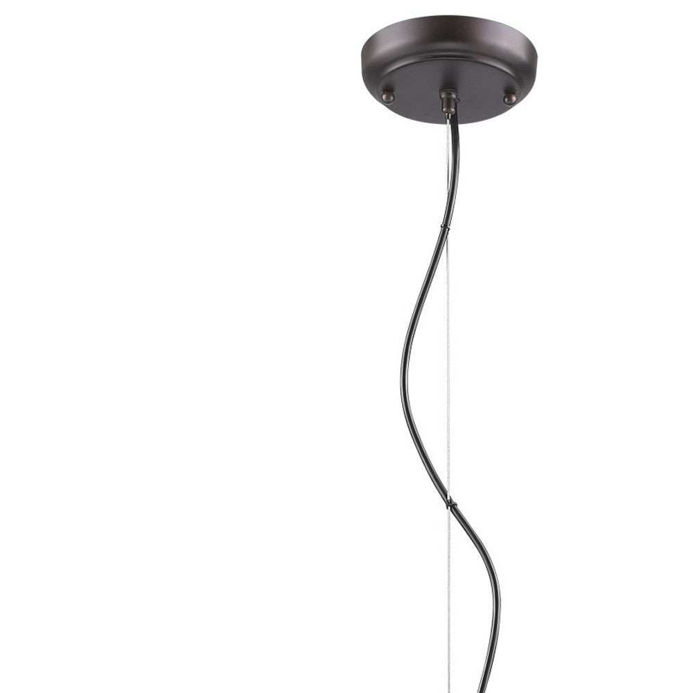 Alcove 4-Light Oil-Rubbed Bronze Pendant With Raw Brass Interior Shade - Homeroots - Flyclothing LLC